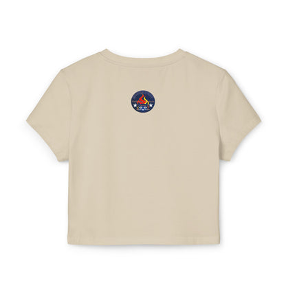 Women’s Baby Tee — Bluestray Flame Cat Logo Crop Top