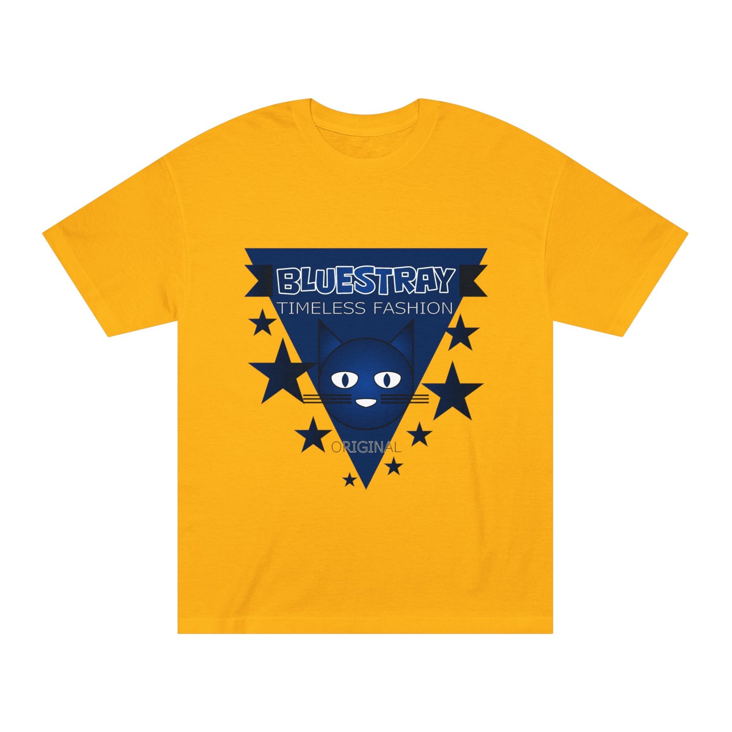 Bluestray Timeless Fashion Tee — Vintage Cat Triangle Logo T‑Shirt