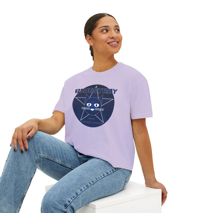 Bluestray Cat Graphic Tee — Women's Boxy Casual Top