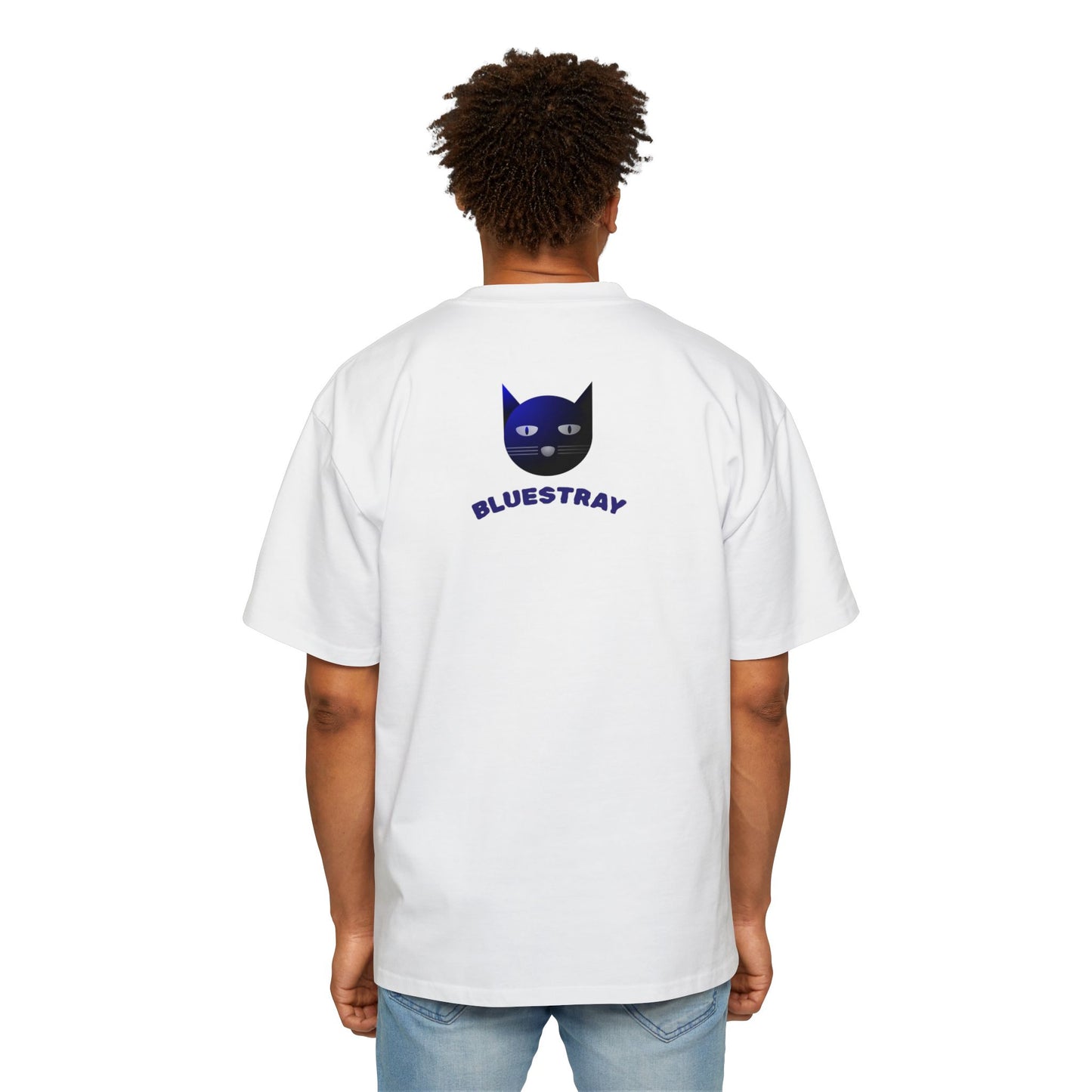 Bluestray Cat Tee — Graphic Men's Oversized T-Shirt