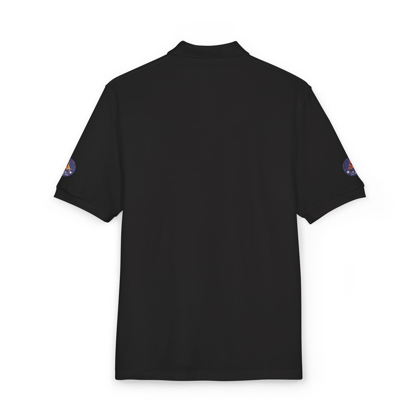 Embroidered Campfire Badge Polo — Outdoor Adventure Bluestray Logo Shirt