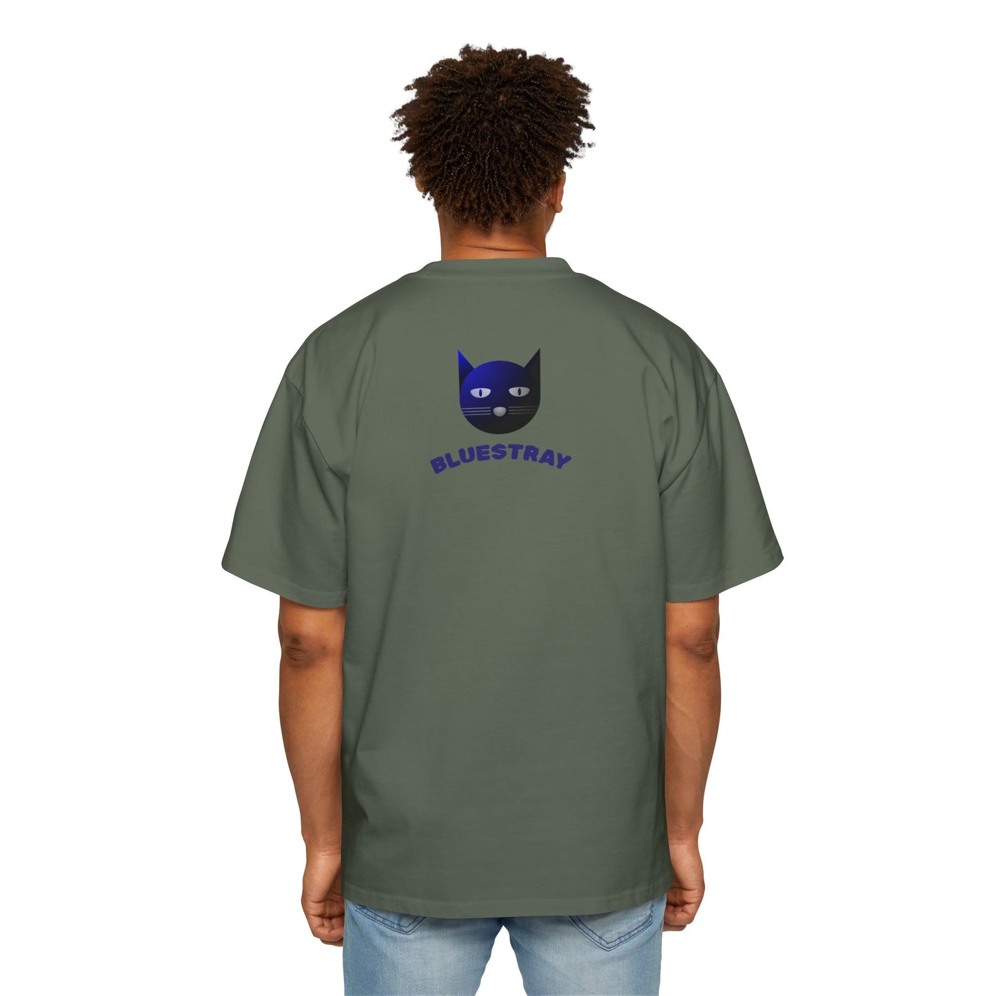 Bluestray Cat Tee — Graphic Men's Oversized T-Shirt