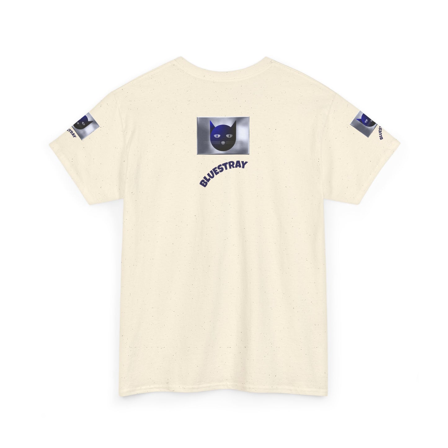 Bluestray Cat Graphic Tee — Retro Blue Cat Design