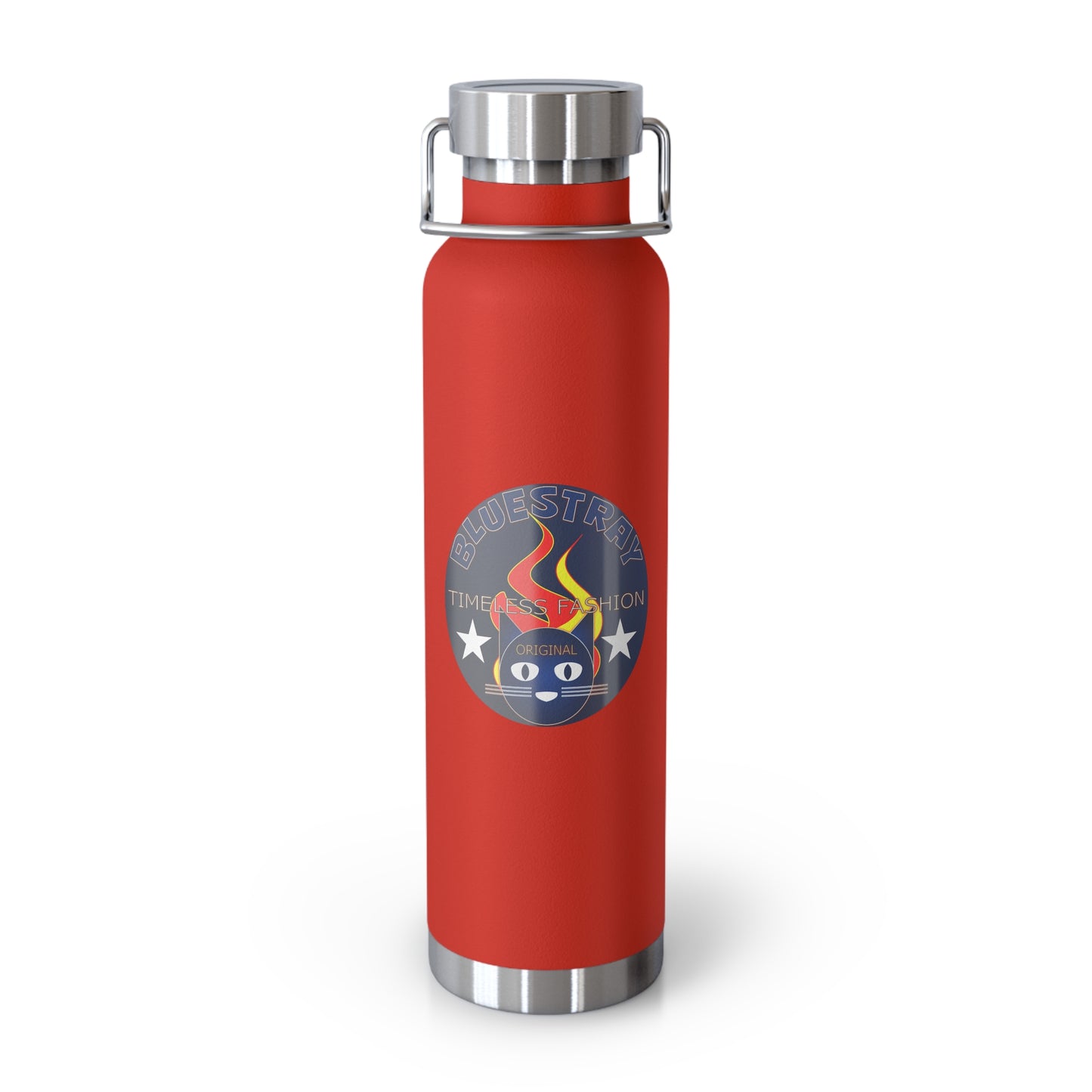 22oz Copper Bluestray Vacuum Bottle — Retro Campfire Logo Insulated Water Bottle