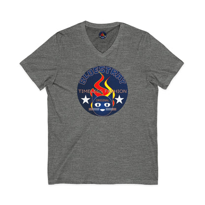 Time Station Equestrian Bluestray Cat V-Neck Tee