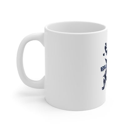 Bluestray Logo Ceramic Mug — Branded Navy Crest Coffee Cup