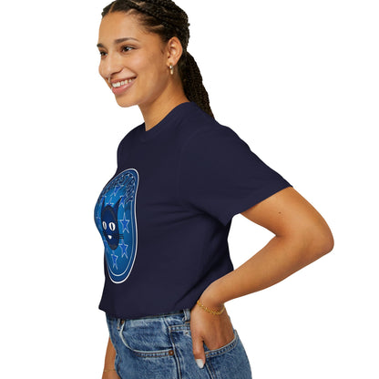 Bluestray Cat Graphic T-Shirt — Retro Star Emblem Tee