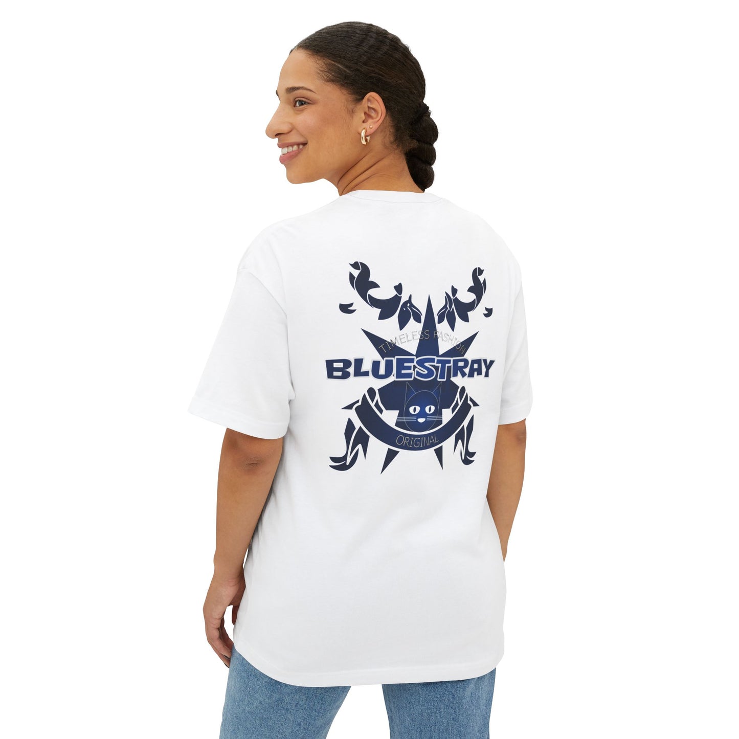 Bluestray Crab Graphic Tee — Oversized Boxy T‑Shirt