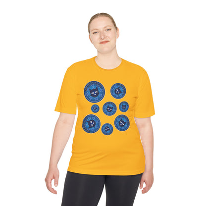 Blue Cat Galaxy Tee — "Bluestray" Graphic Moisture-Wicking Shirt