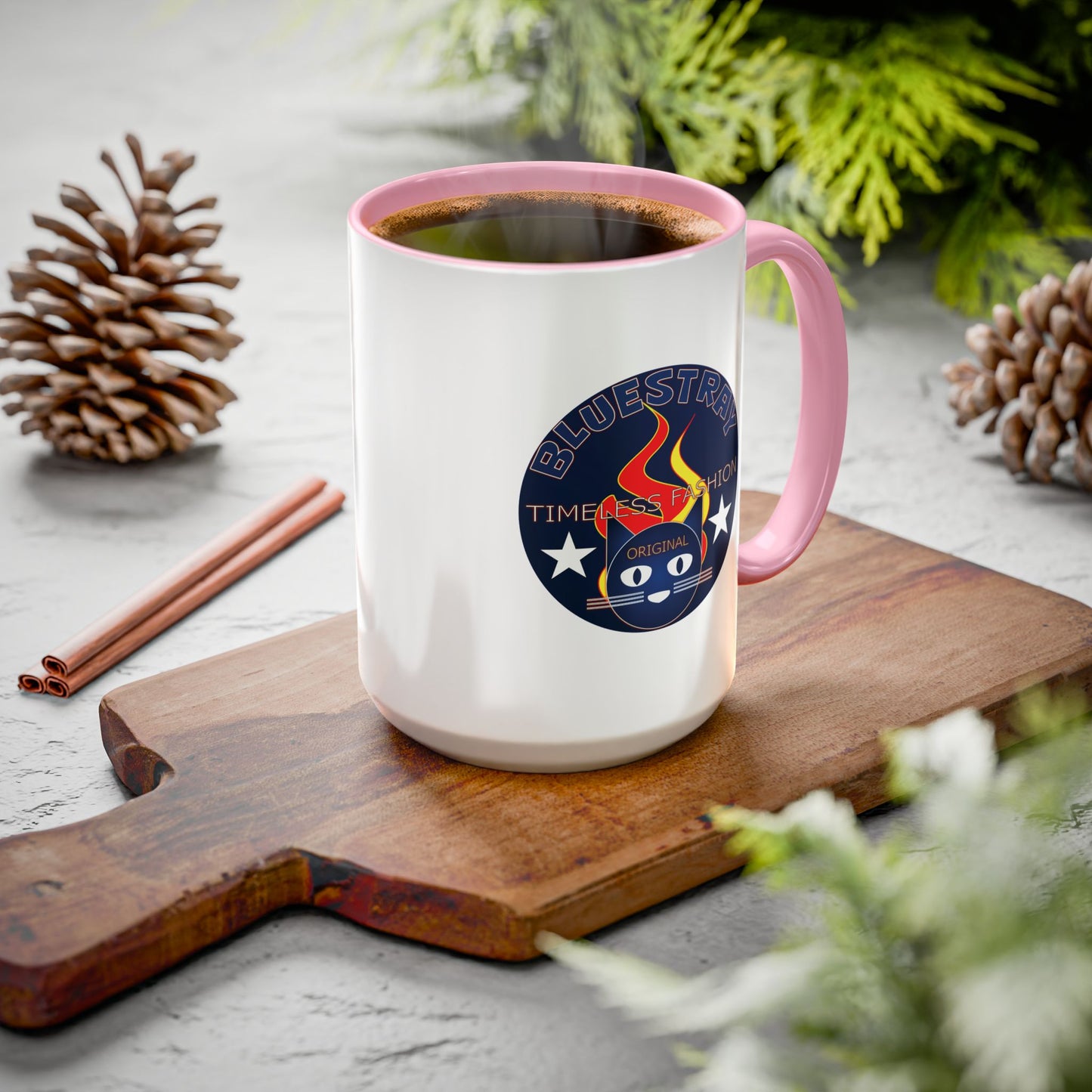 Bluestray Cat Logo Mug — Colorful 11oz/15oz Ceramic Coffee Cup