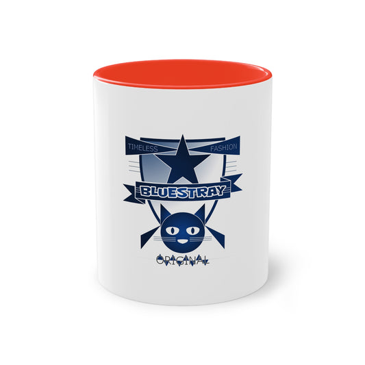Bluestray Cat Crest Coffee Mug — Two-Tone 11oz