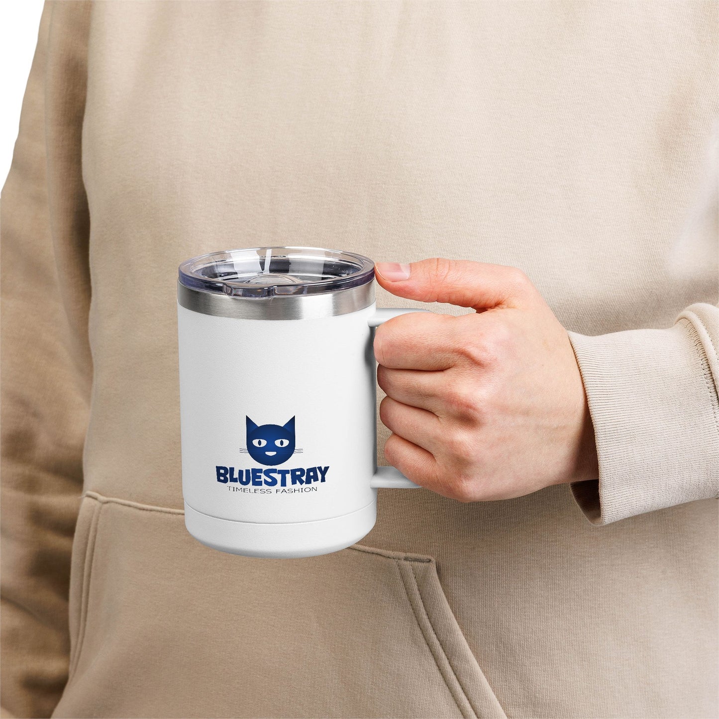 15oz Insulated Mug — Bluestray Cat Logo Travel Tumbler