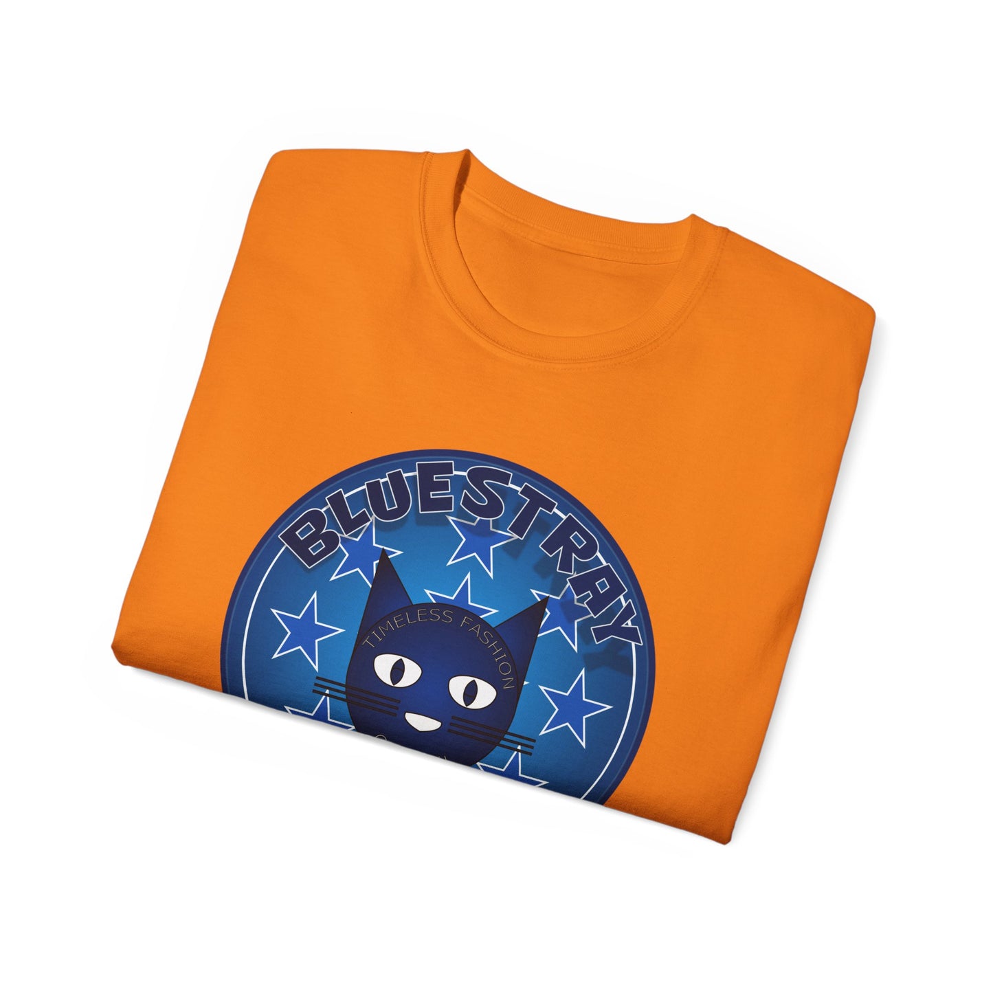 Bluestray Cat T‑Shirt — Blue Star Graphic Tee