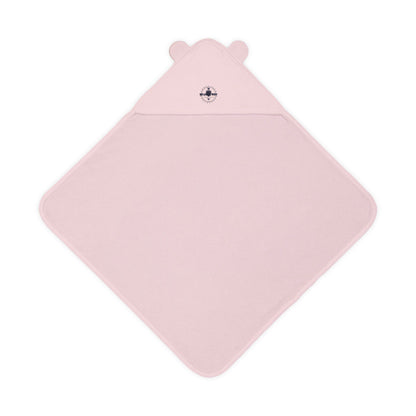 Embroidered Baby Hooded Bluestray Towel with Bear Ears — Soft Terry Hooded Bath Wrap