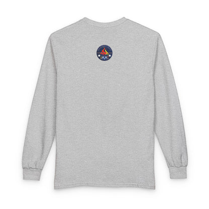 Equestrian Bluestray Time & Fashion Long Sleeve Tee — Flame Horse Logo