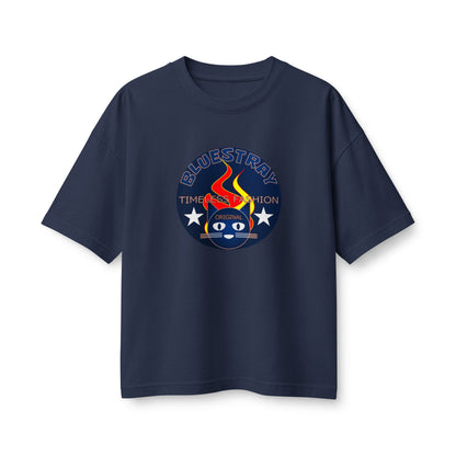 Bluestray Flame Mascot T-Shirt — Retro Campfire Logo Tee