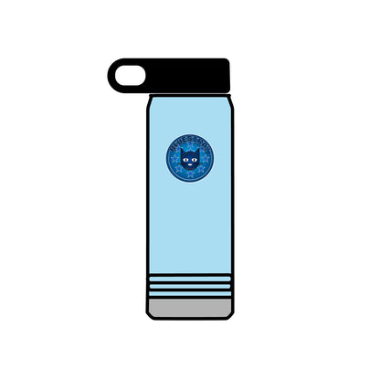 20oz Stainless Water Bottle with Bluestray Galaxy Cat Sticker — Cute Space Kitty Travel Bottle