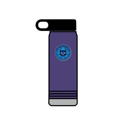 20oz Stainless Water Bottle with Bluestray Galaxy Cat Sticker — Cute Space Kitty Travel Bottle