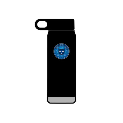 20oz Stainless Water Bottle with Bluestray Galaxy Cat Sticker — Cute Space Kitty Travel Bottle