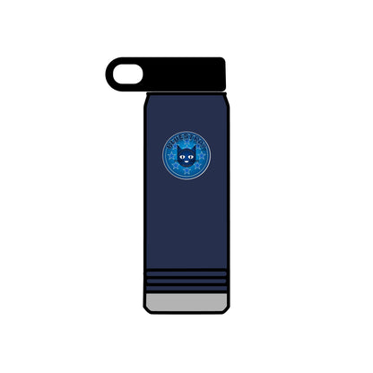 20oz Stainless Water Bottle with Bluestray Galaxy Cat Sticker — Cute Space Kitty Travel Bottle