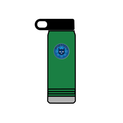 20oz Stainless Water Bottle with Bluestray Galaxy Cat Sticker — Cute Space Kitty Travel Bottle