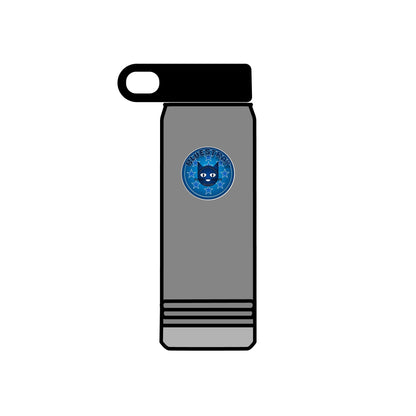 20oz Stainless Water Bottle with Bluestray Galaxy Cat Sticker — Cute Space Kitty Travel Bottle