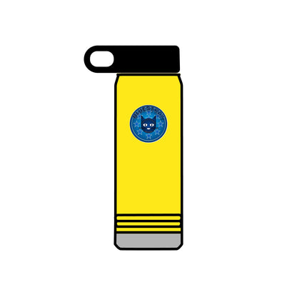 20oz Stainless Water Bottle with Bluestray Galaxy Cat Sticker — Cute Space Kitty Travel Bottle