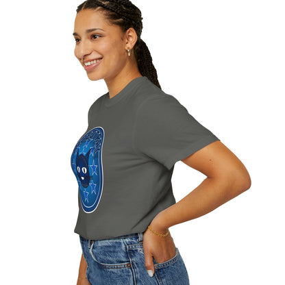 Bluestray Cat Graphic T-Shirt — Retro Star Emblem Tee