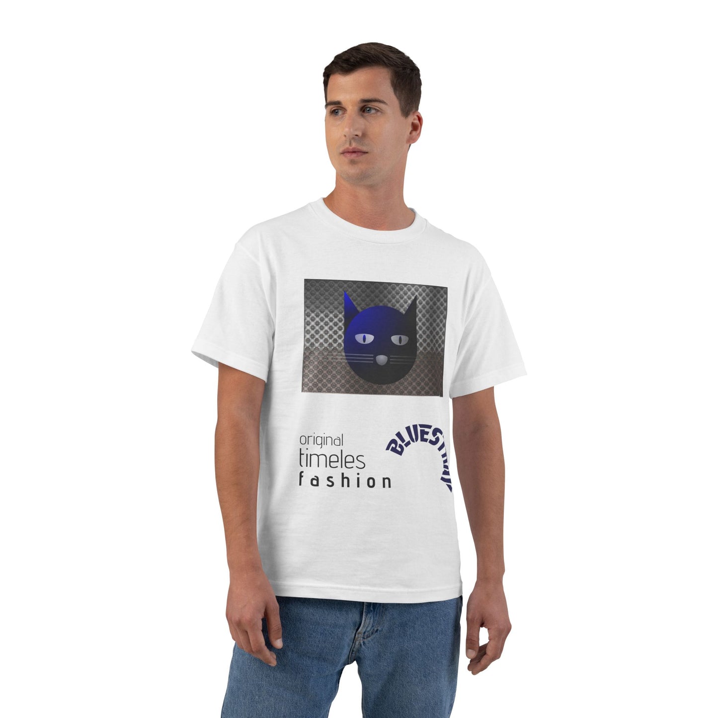Bluestray Cat Graphic T-Shirt — 'BluesTown' Fashion Tee