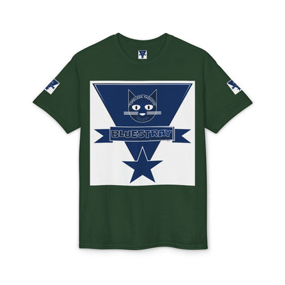 Bluestray Cat Graphic T-Shirt — Retro Star Logo Tee