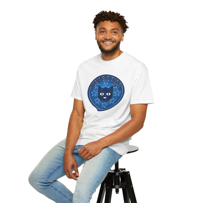 Bluestray Cat Graphic T-Shirt — Retro Star Emblem Tee