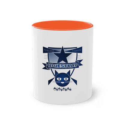 Bluestray Cat Crest Coffee Mug — Two-Tone 11oz