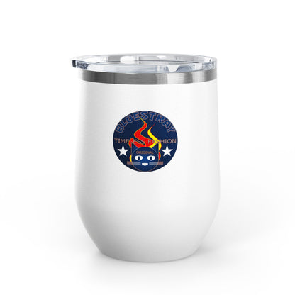 12oz Wine Tumbler — Fire & Flag Bluestray Logo Stainless Insulated Wine Cup many Colors