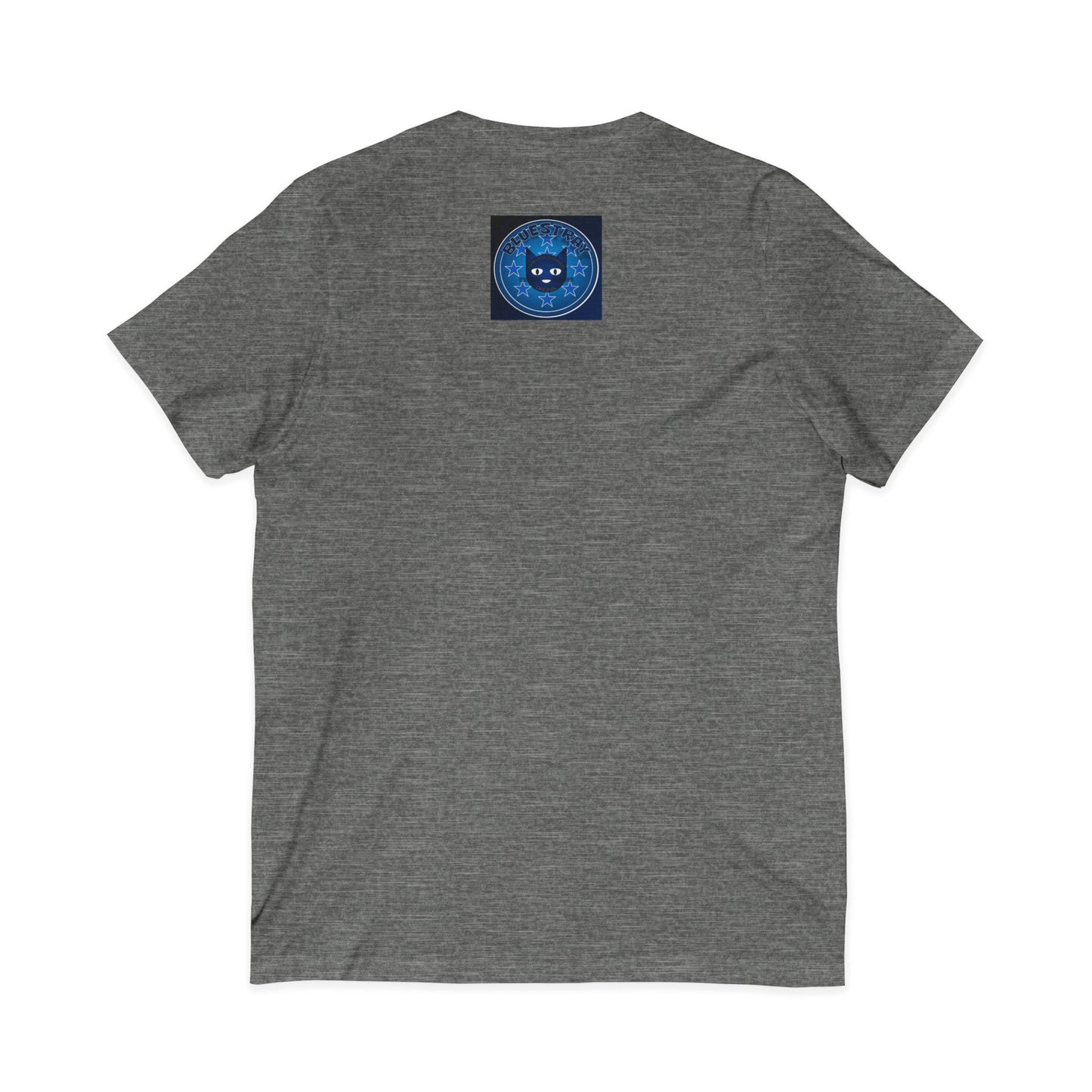 Bluestray Cat V-Neck Tee — Retro Night Sky Cat Graphic Shirt