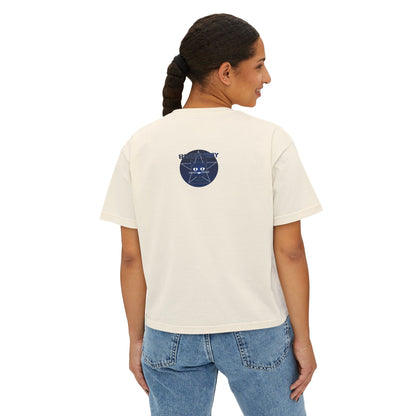 Bluestray Cat Graphic Tee — Women's Boxy Casual Top