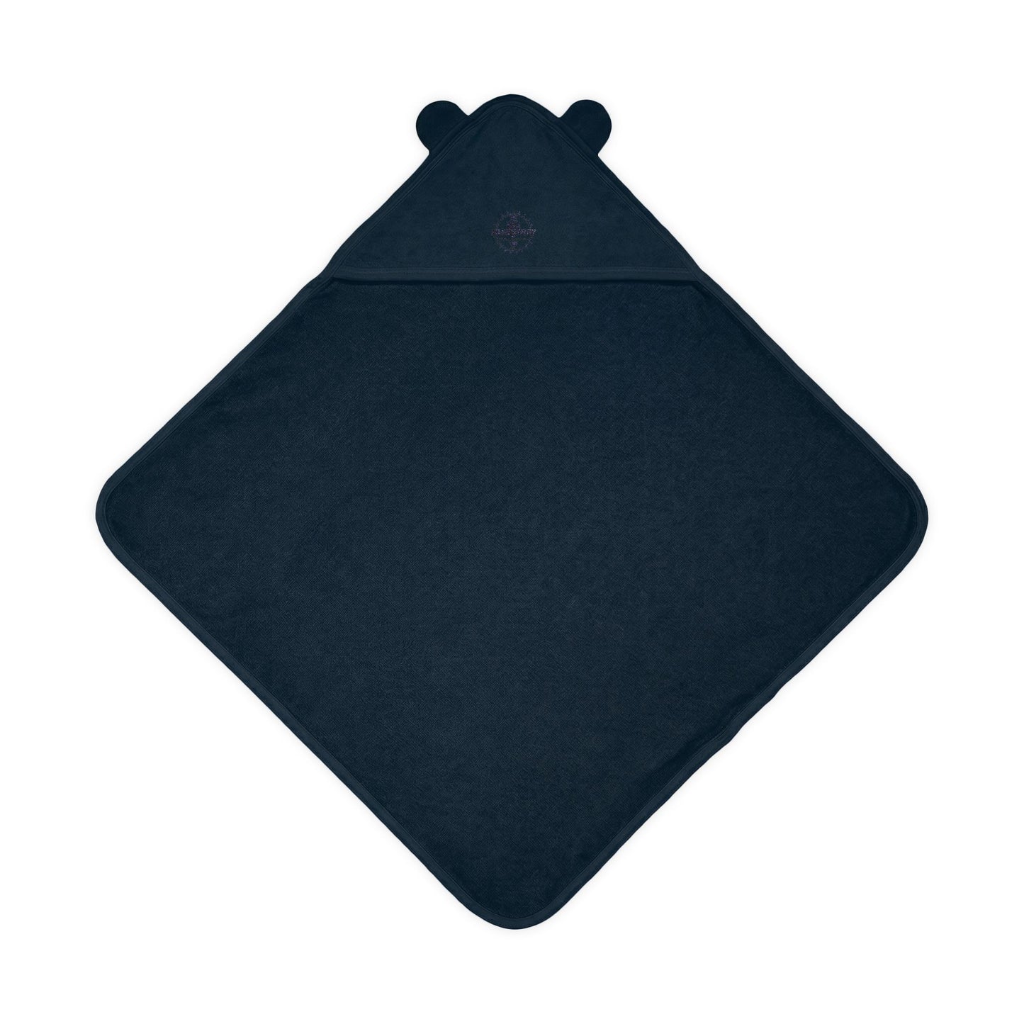 Embroidered Baby Hooded Bluestray Towel with Bear Ears — Soft Terry Hooded Bath Wrap