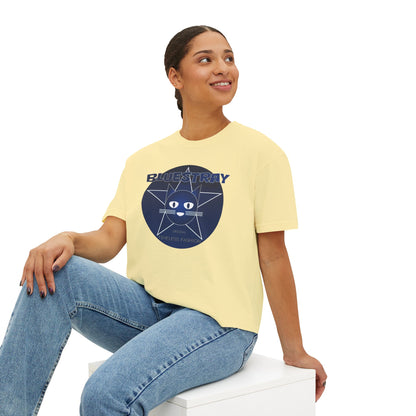 Bluestray Cat Graphic Tee — Women's Boxy Casual Top
