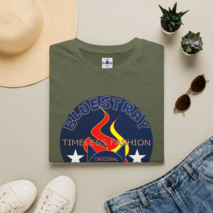T-Shirt — Bluestary Timeless Fashion Graphic Tee (Flame Logo)