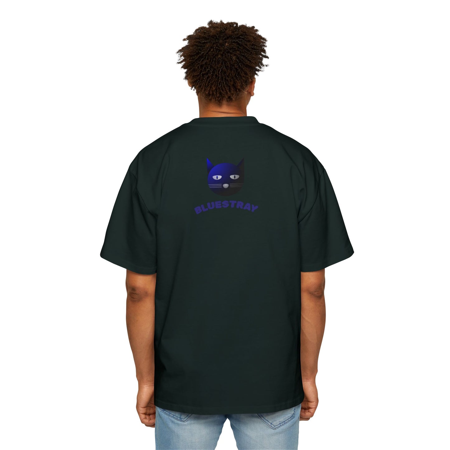 Bluestray Cat Tee — Graphic Men's Oversized T-Shirt