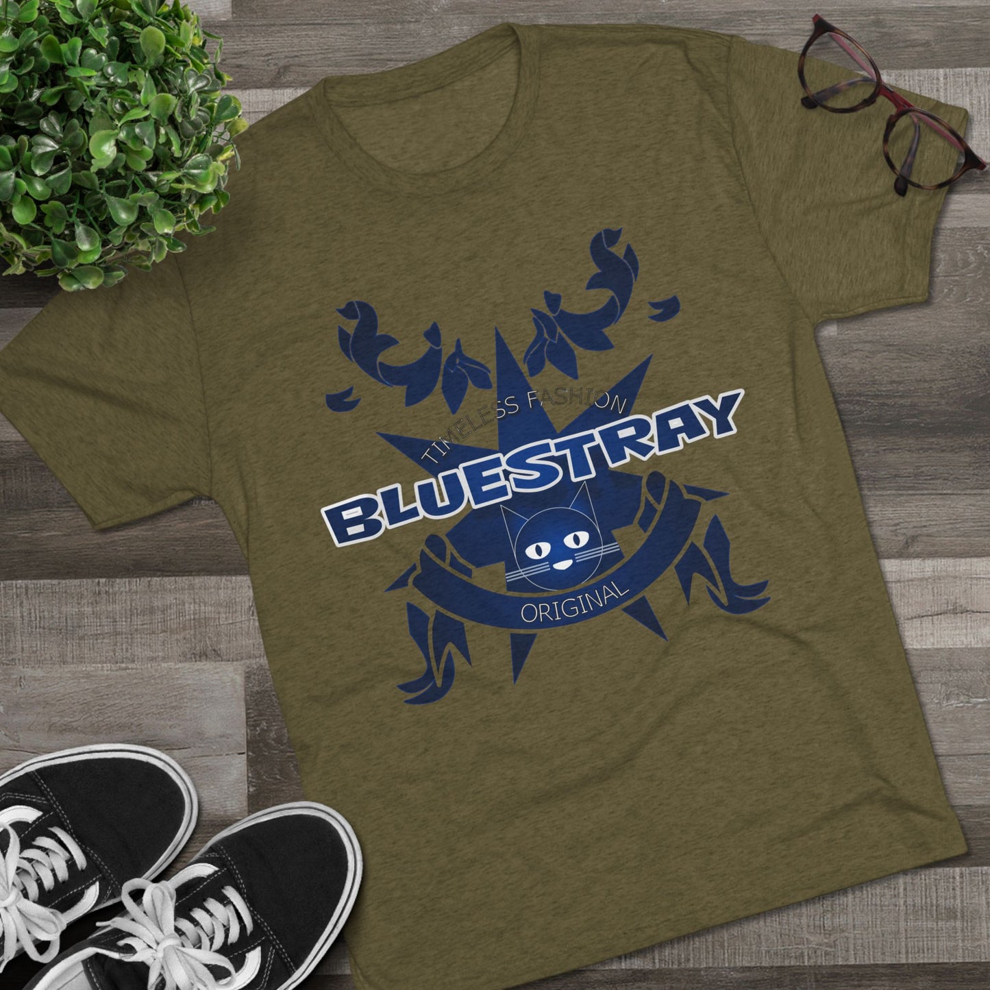 Bluestray Crab Graphic Tee — Nautical Cat Logo Short-Sleeve Shirt
