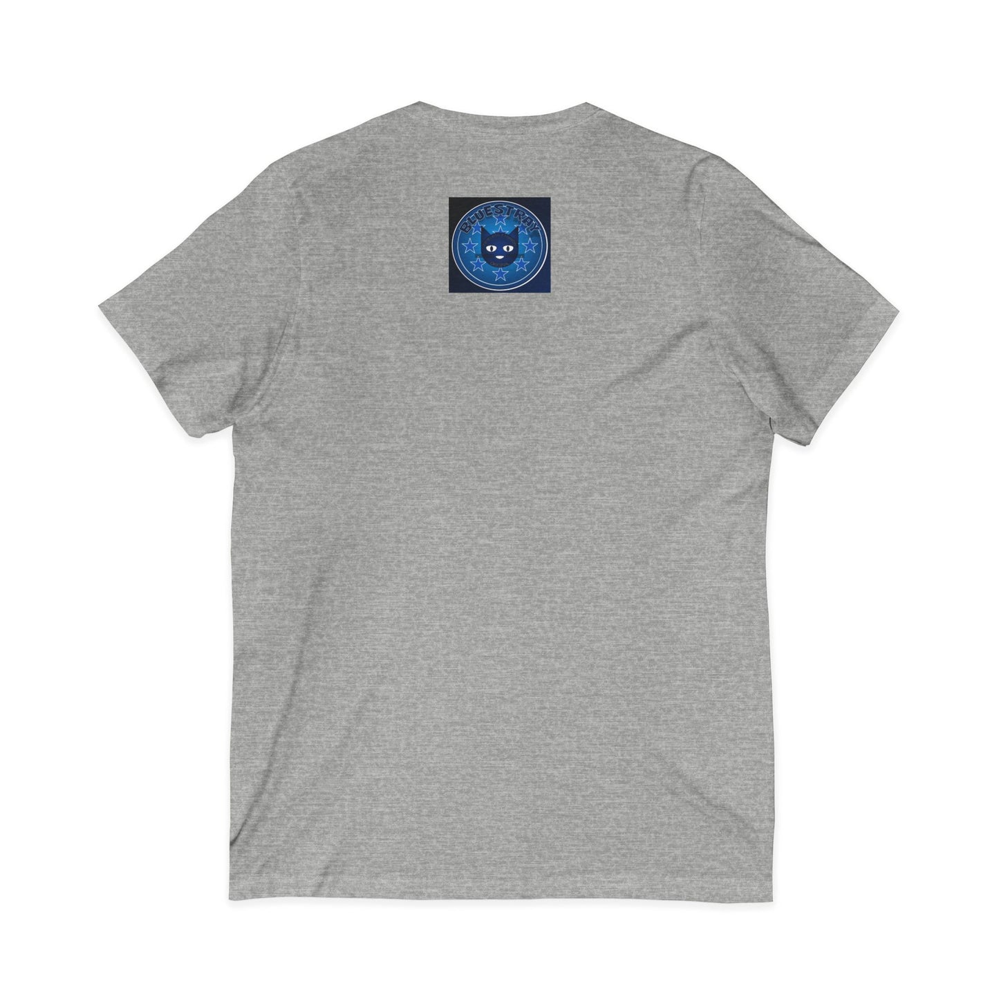 Bluestray Cat V-Neck Tee — Retro Night Sky Cat Graphic Shirt