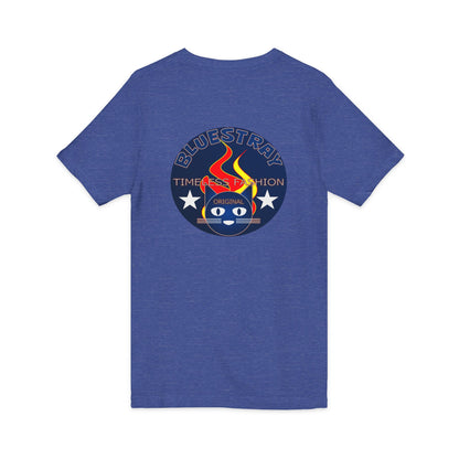 Time Station Equestrian Bluestray Cat V-Neck Tee