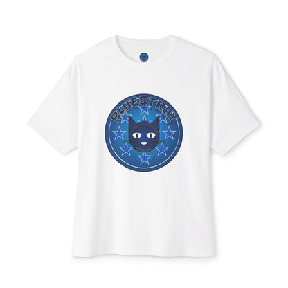 Blue Cat Stars Tee — "Bluestray" Graphic T-Shirt