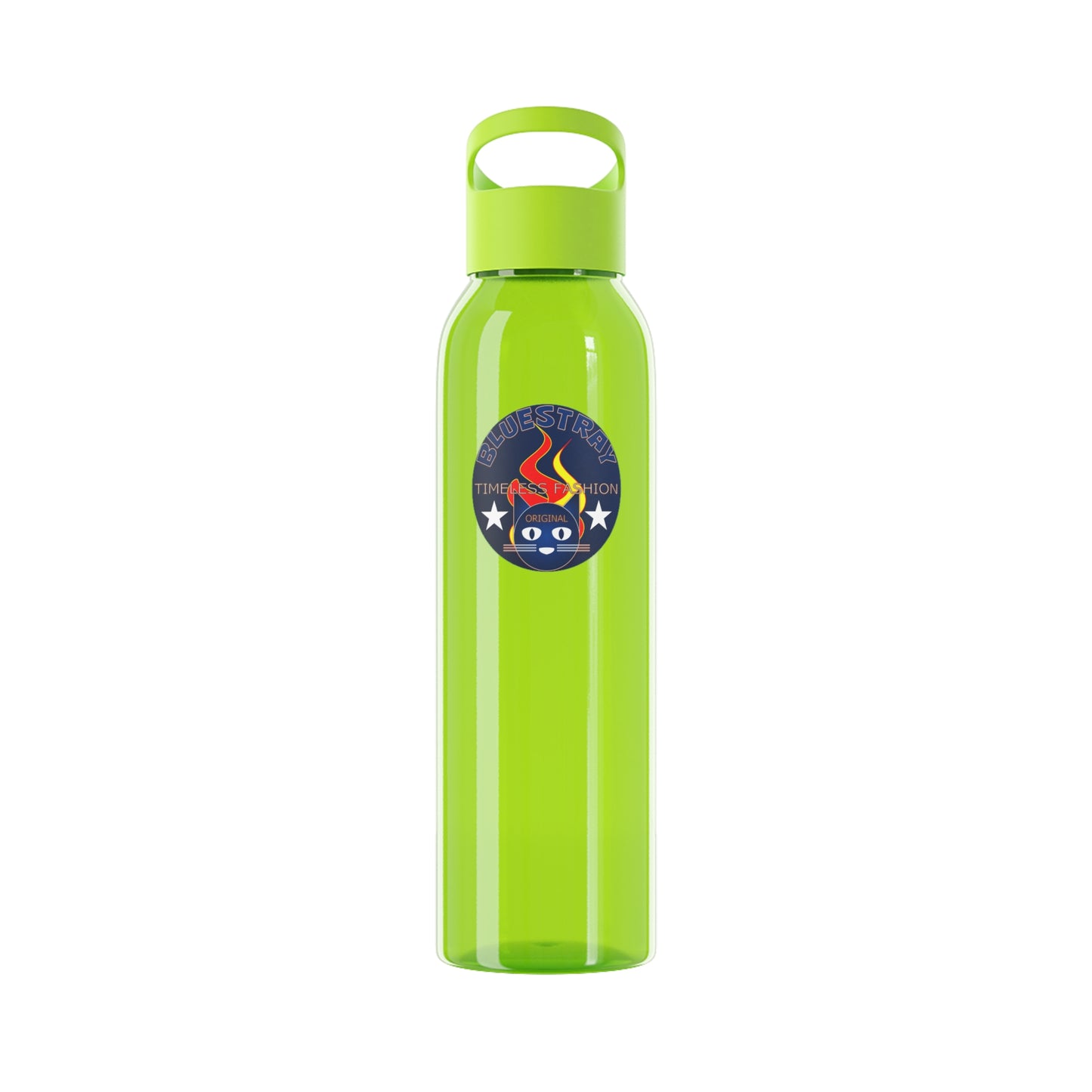 Sky Water Bottle — Clear Reusable Bottle with Nautical Bluestray Logo
