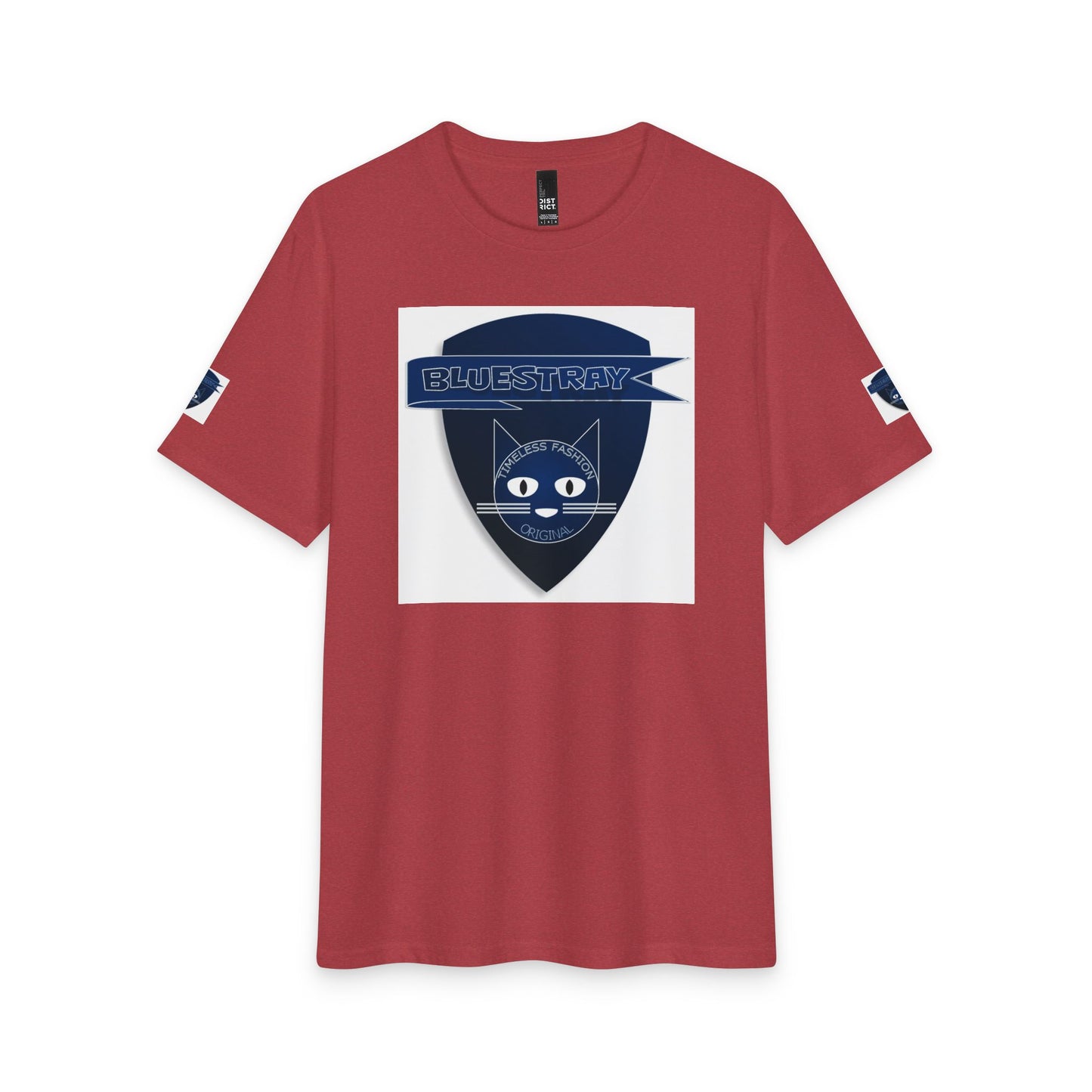 Bluestray Cat Shield T-Shirt — Retro Navy Crest Tee
