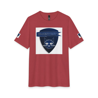 Bluestray Cat Shield T-Shirt — Retro Navy Crest Tee