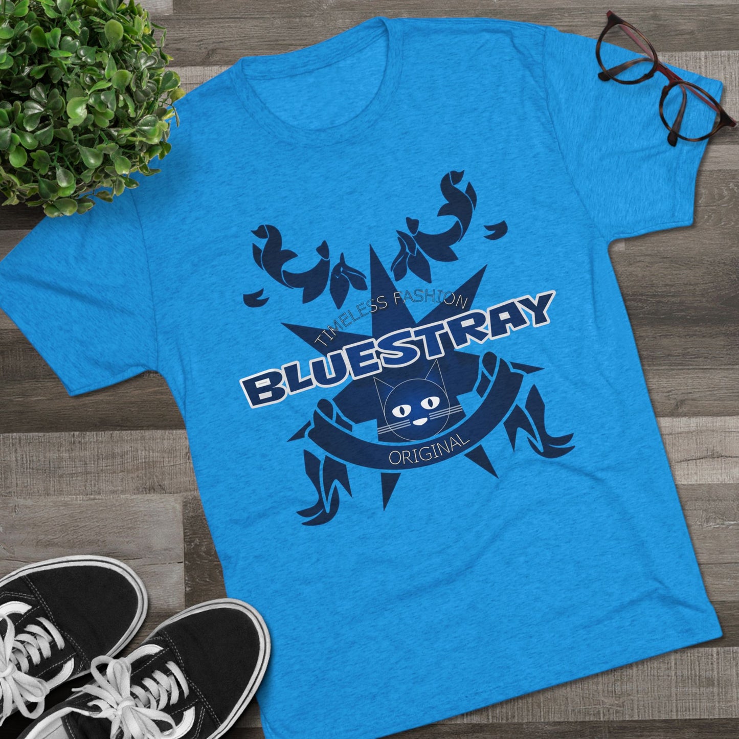 Bluestray Crab Graphic Tee — Nautical Cat Logo Short-Sleeve Shirt