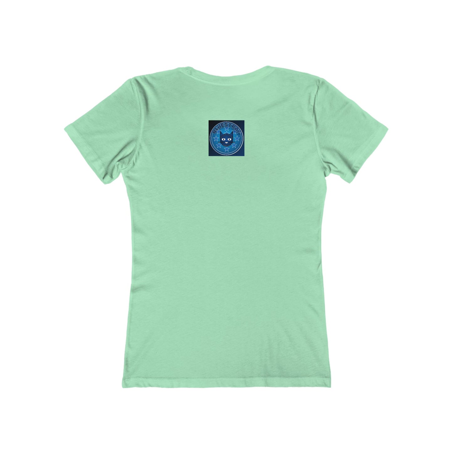 Women’s Boyfriend Tee — Bluestray Crescent Cat Graphic T-Shirt