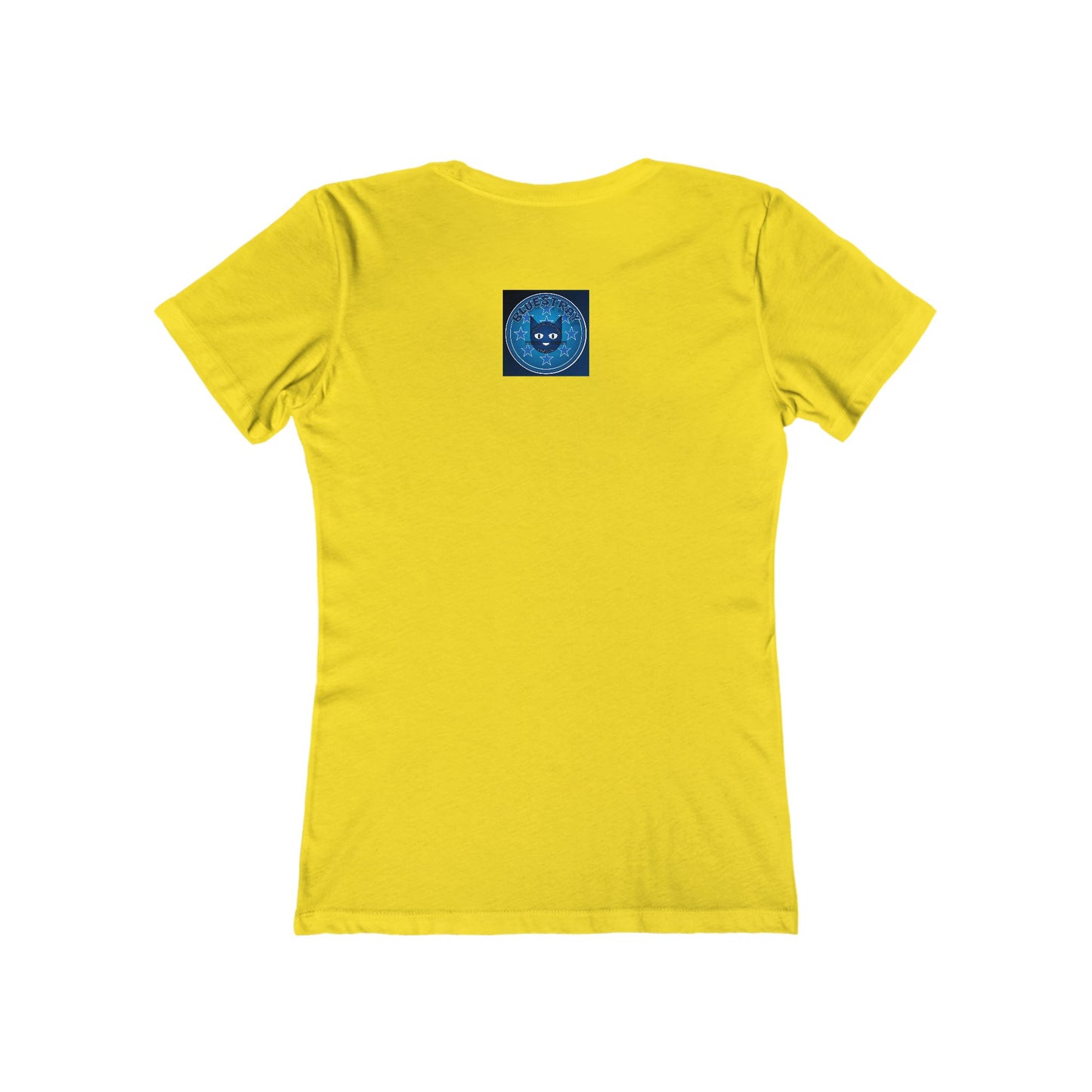 Women’s Boyfriend Tee — Bluestray Crescent Cat Graphic T-Shirt