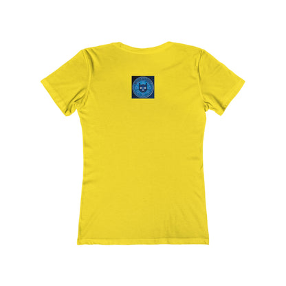 Women’s Boyfriend Tee — Bluestray Crescent Cat Graphic T-Shirt